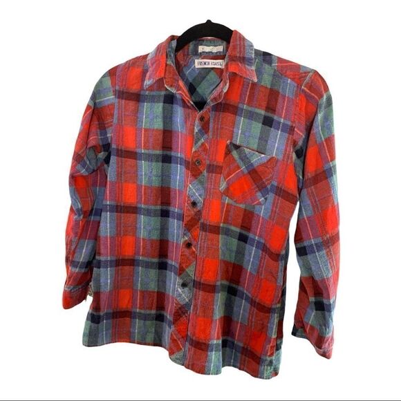 Kid’s French Toast Plaid Flannel Red Blue Green Size 16 - Picture 1 of 3